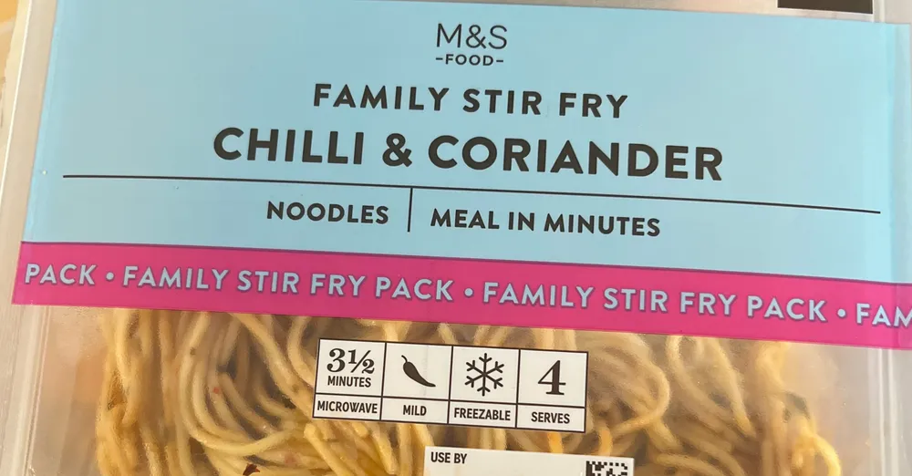 M&S Chilli & Coriander Noodles