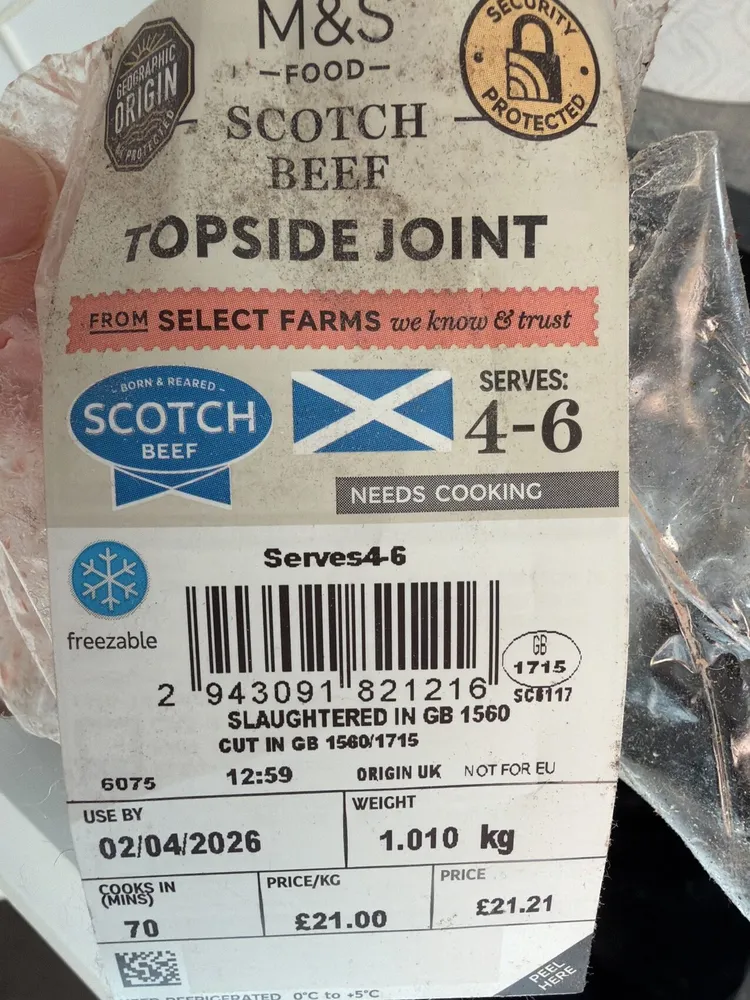 Beef Topside Joint