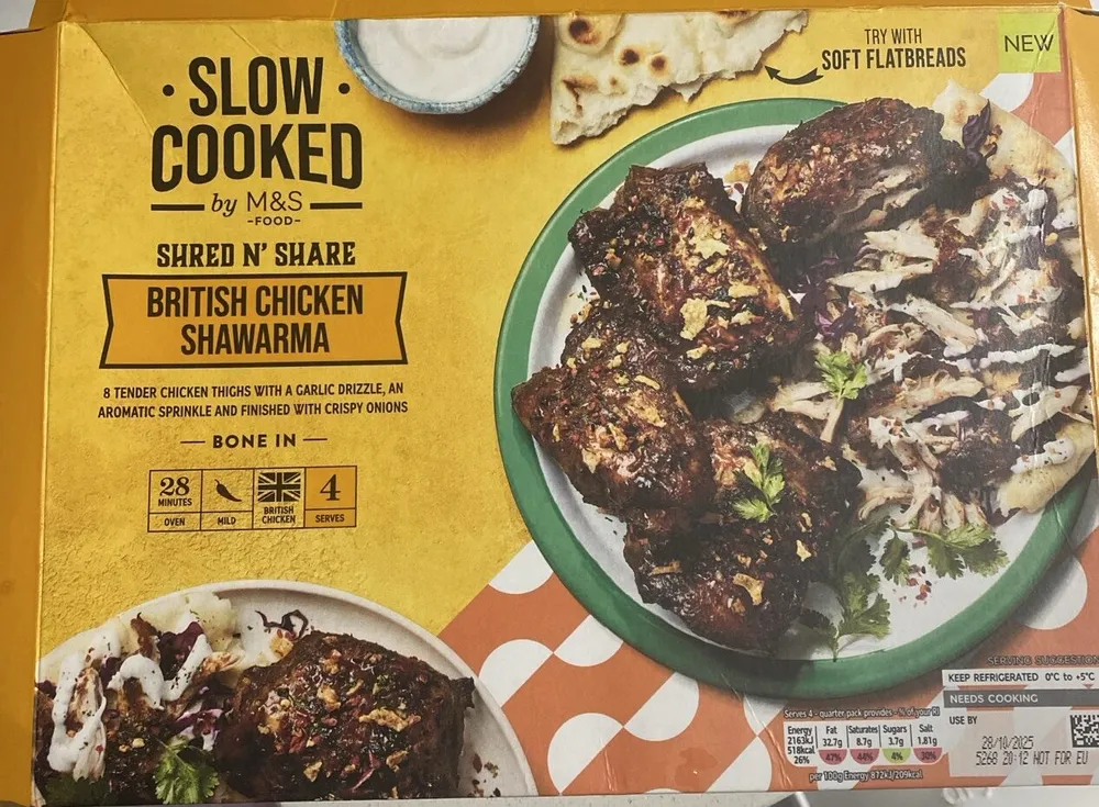 M&S Slow Cooked British Chicken Shawarma Shred N Share