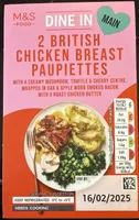 British Chicken Breasts Paupiettes