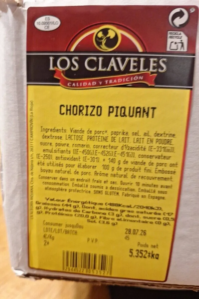 Chorizo piquant