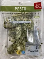 British chicken breast mini fillets in a basil pesto marinade