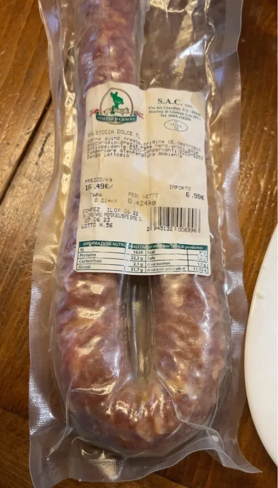 salsiccia dolce