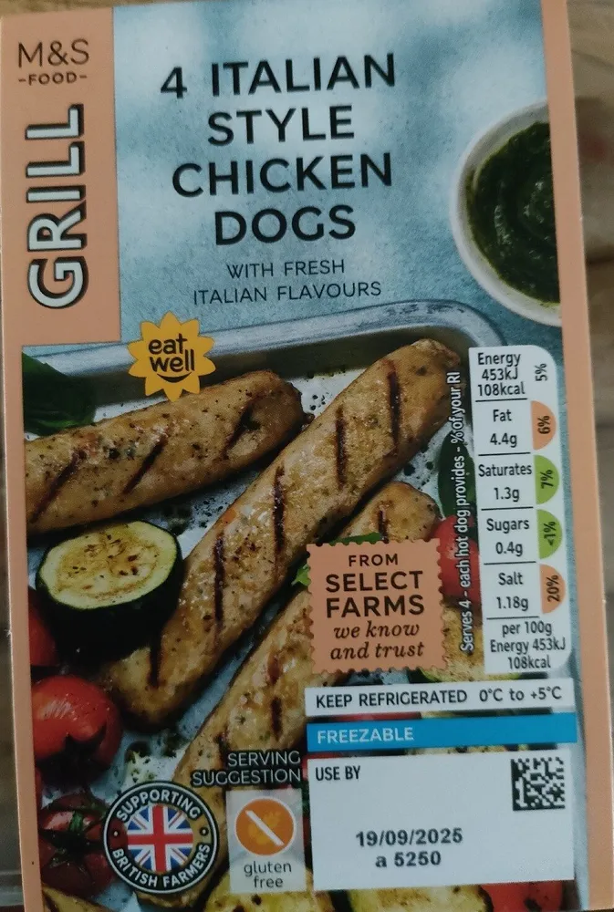Italian Style Chicken Dogs
