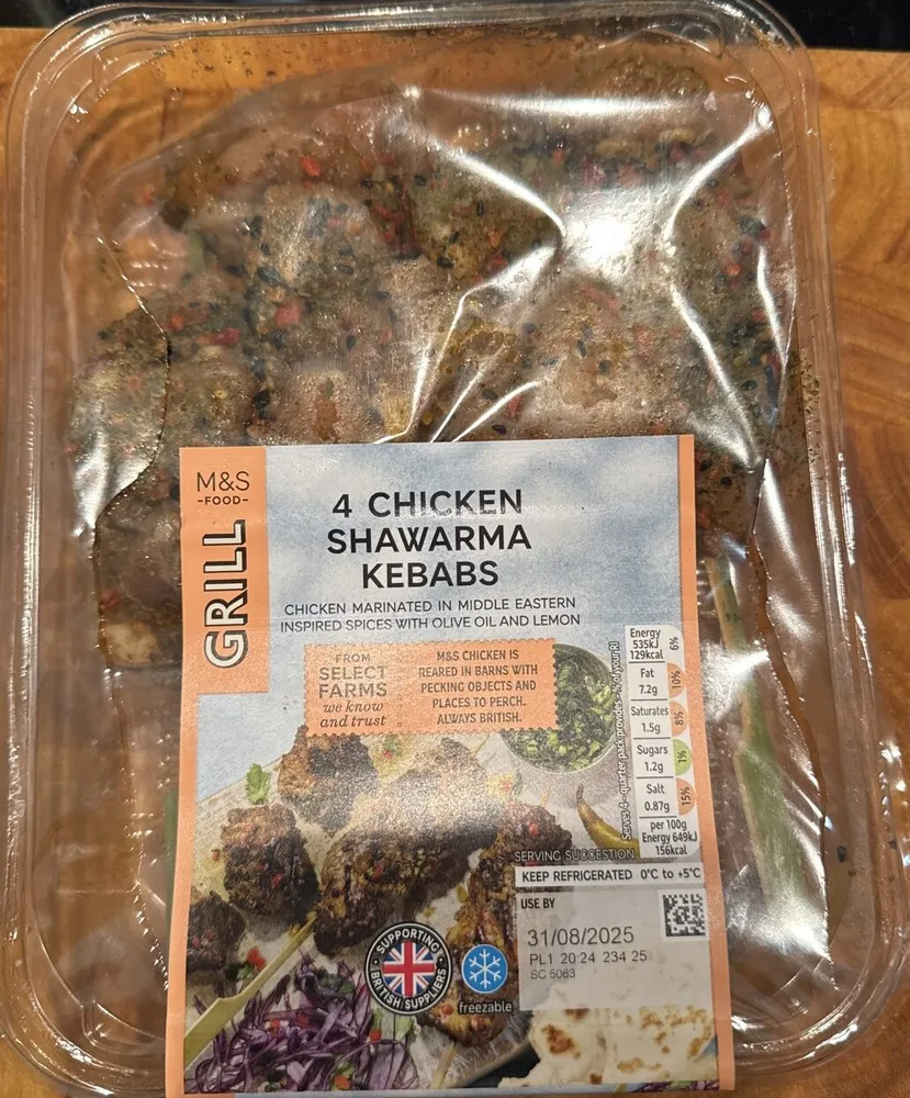 BRITISH SHAWARMA CHICKEN KEBABS