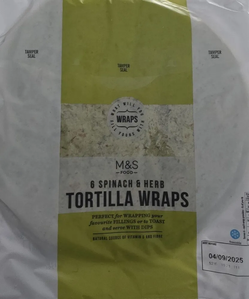 Spinach & Herb Tortilla Wraps