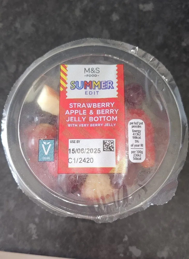 Strawberry Apple And Berry Jelly Bottom