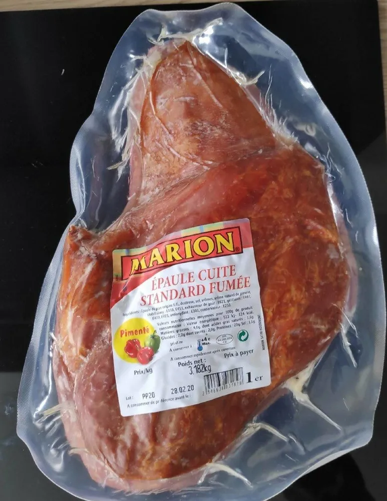 Épaule cuite standard fumée ( jambon de Noël antillais)
