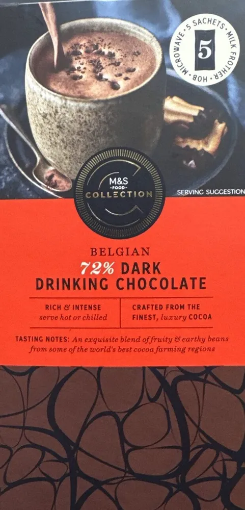Belgian 72% Dark Drinking Chocolate