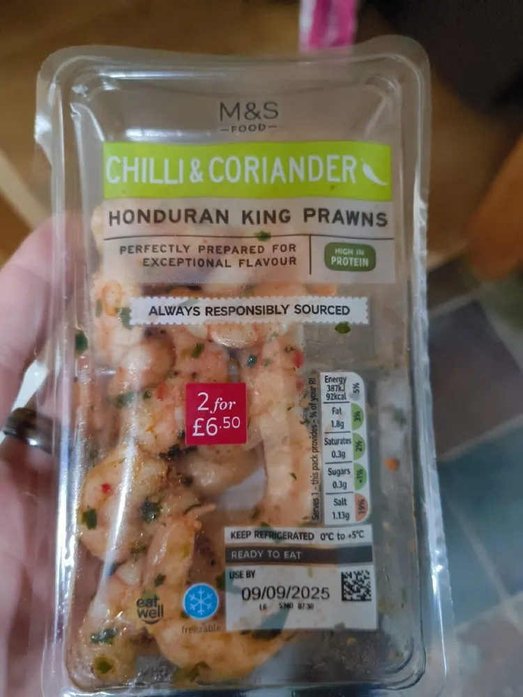 Honduran King Prawns Chilli & Coriander