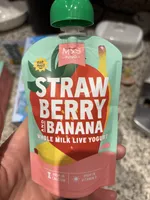 Strawberry And Banana Live Yoghurt Pouch