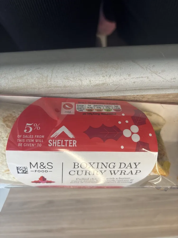 Boxing Day Curry Wrap