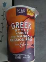 Greek style yogurt with mango & passion fruit