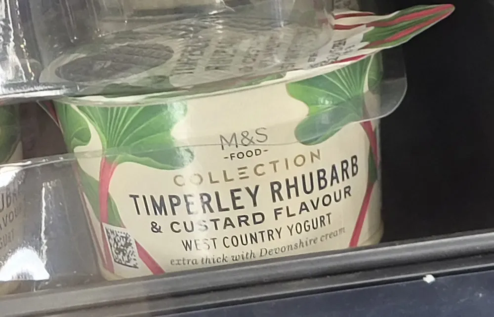 Timperley Rhubarb & Custard Flavour West Country Yogurt
