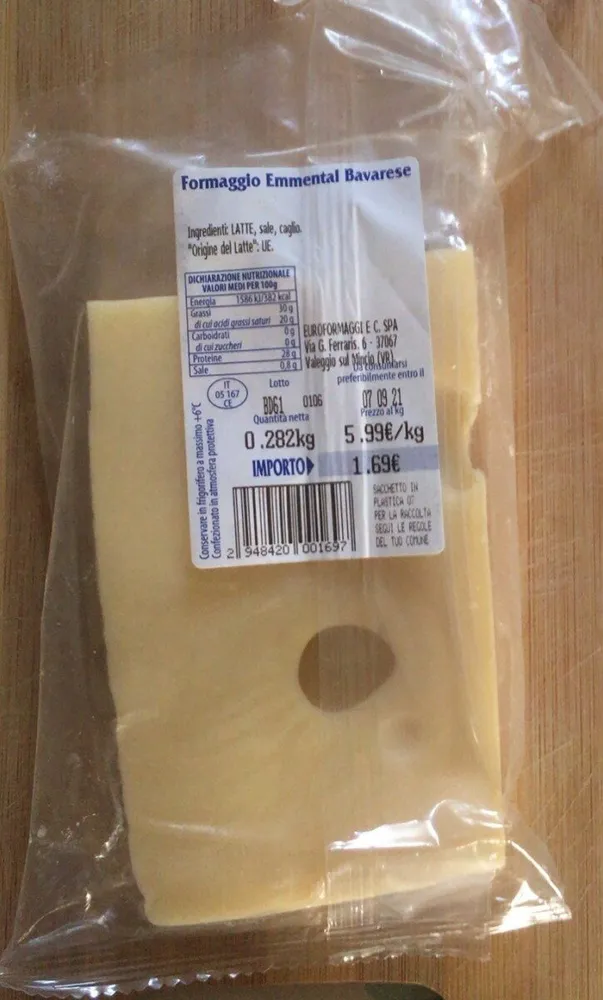 Formaggio emmenthal bavarese