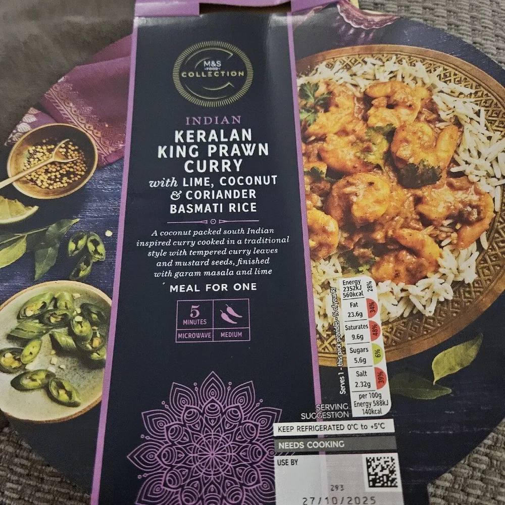 Keralan King Prawn Curry With Coconut Basmati Rice