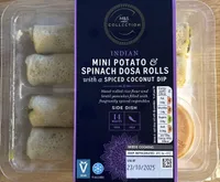 Mini Potato And Spinach Dosa Rolls