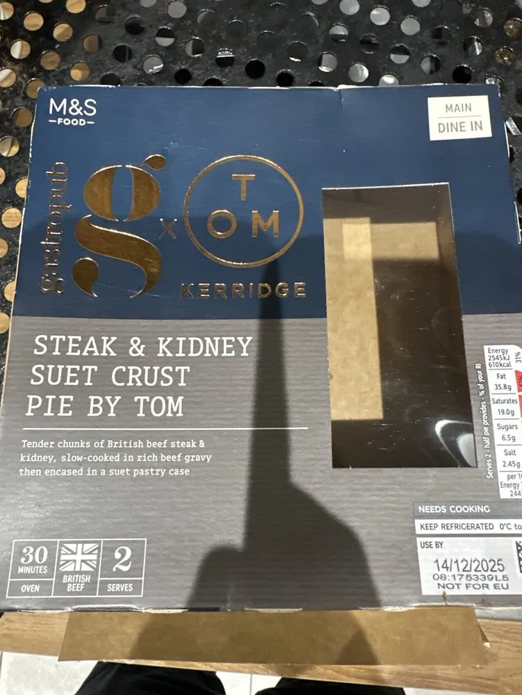 Steak & Kidney Suet Crust Pie By Tom