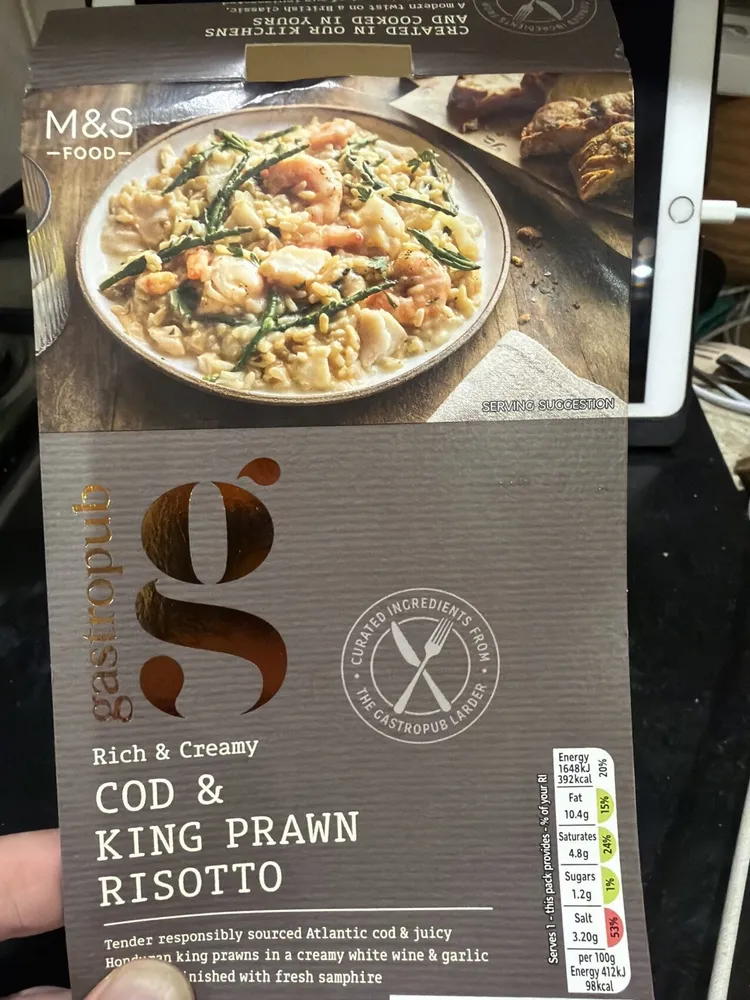 Cod & King Prawn Risotto