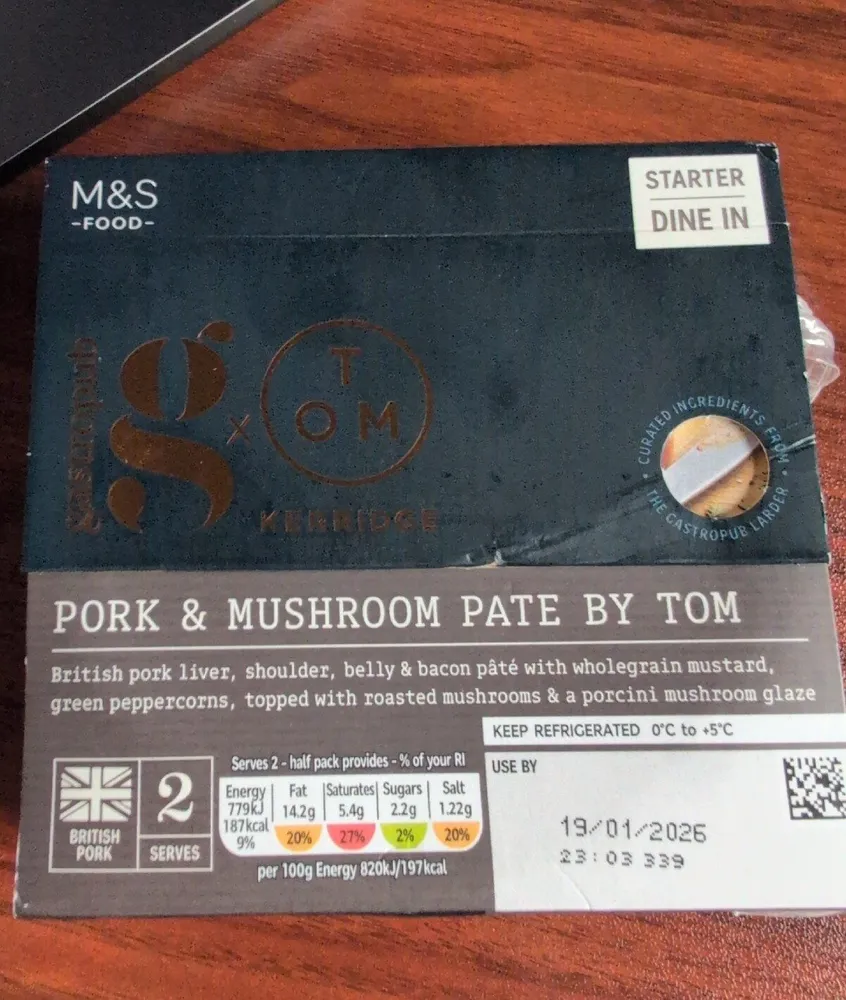 Pork & Mushroom Pate By Tom