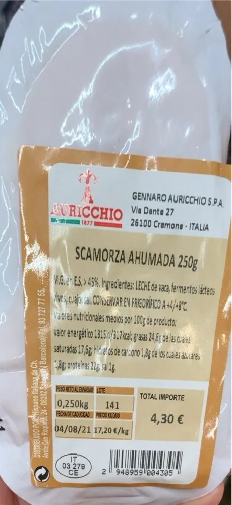 Scamorza ahumada