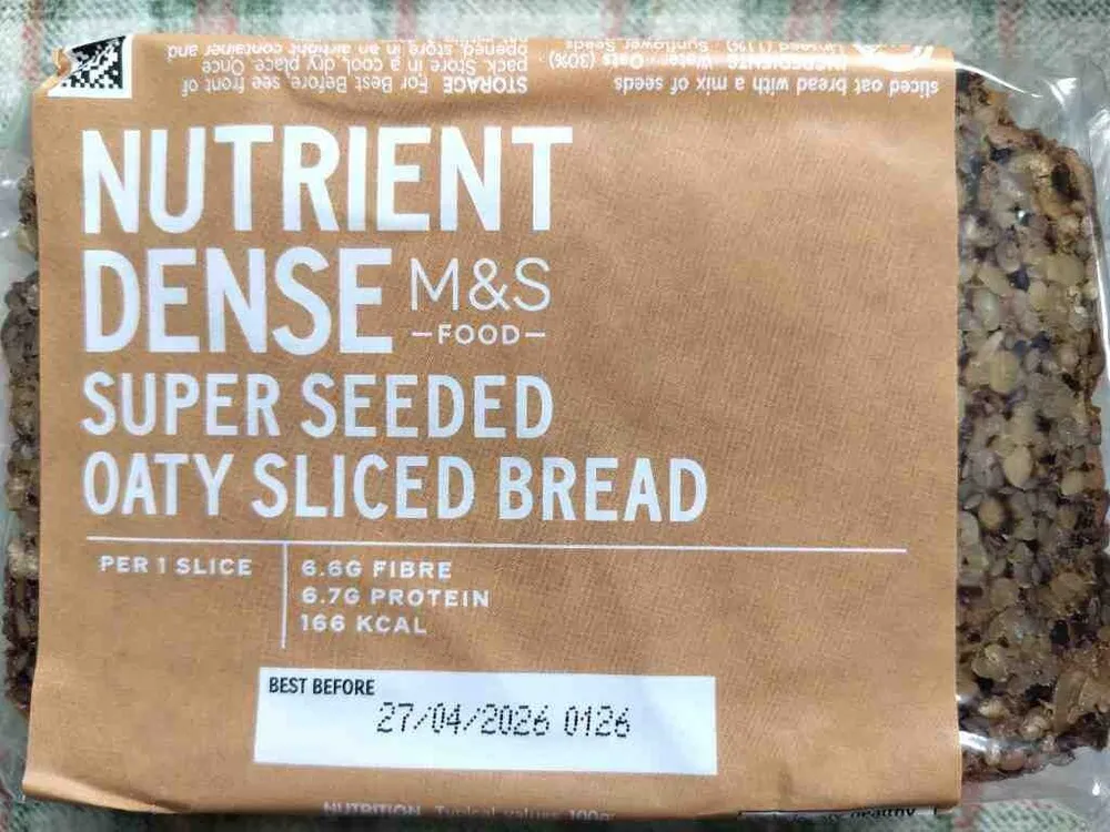 Nutrient Dense Supper Seeded Oaty Sliced Bread