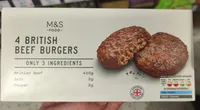 4 British Beef Burgers