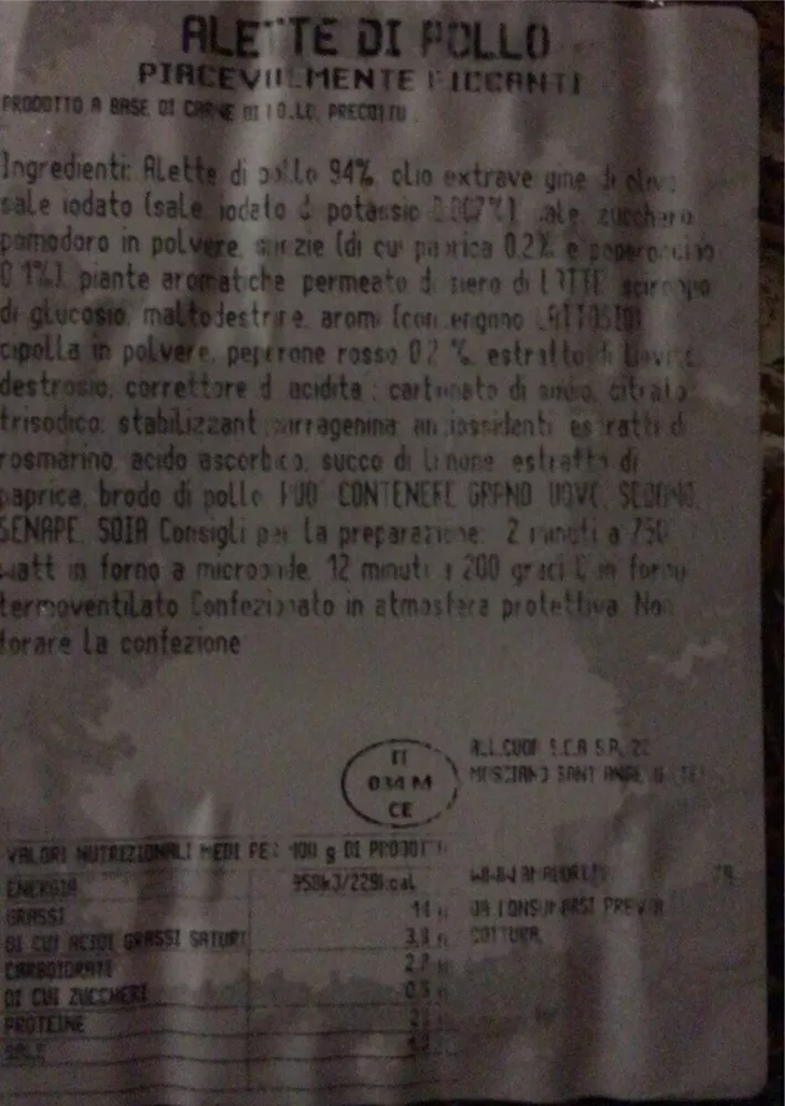 Alette di pollo
