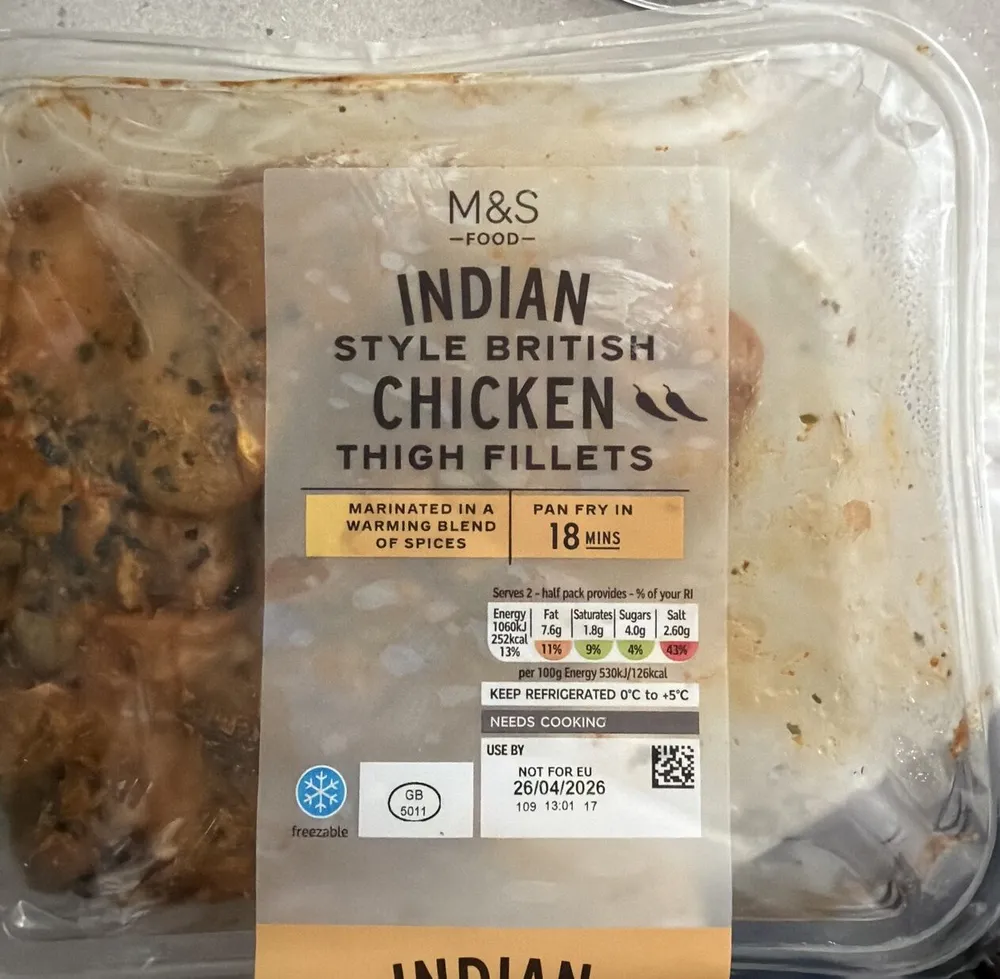Indian Style British Chicken Thigh Fillets