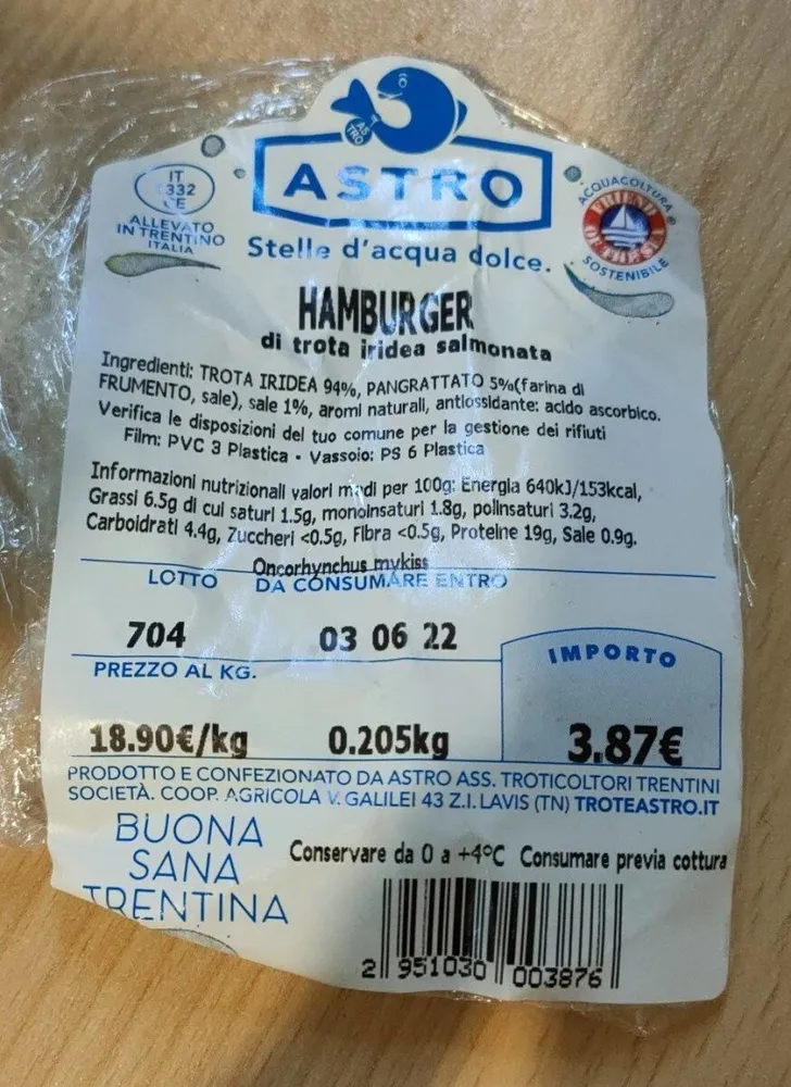 Hamburger di trota