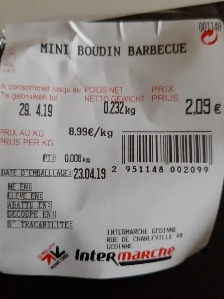 Mini boudin barbecue
