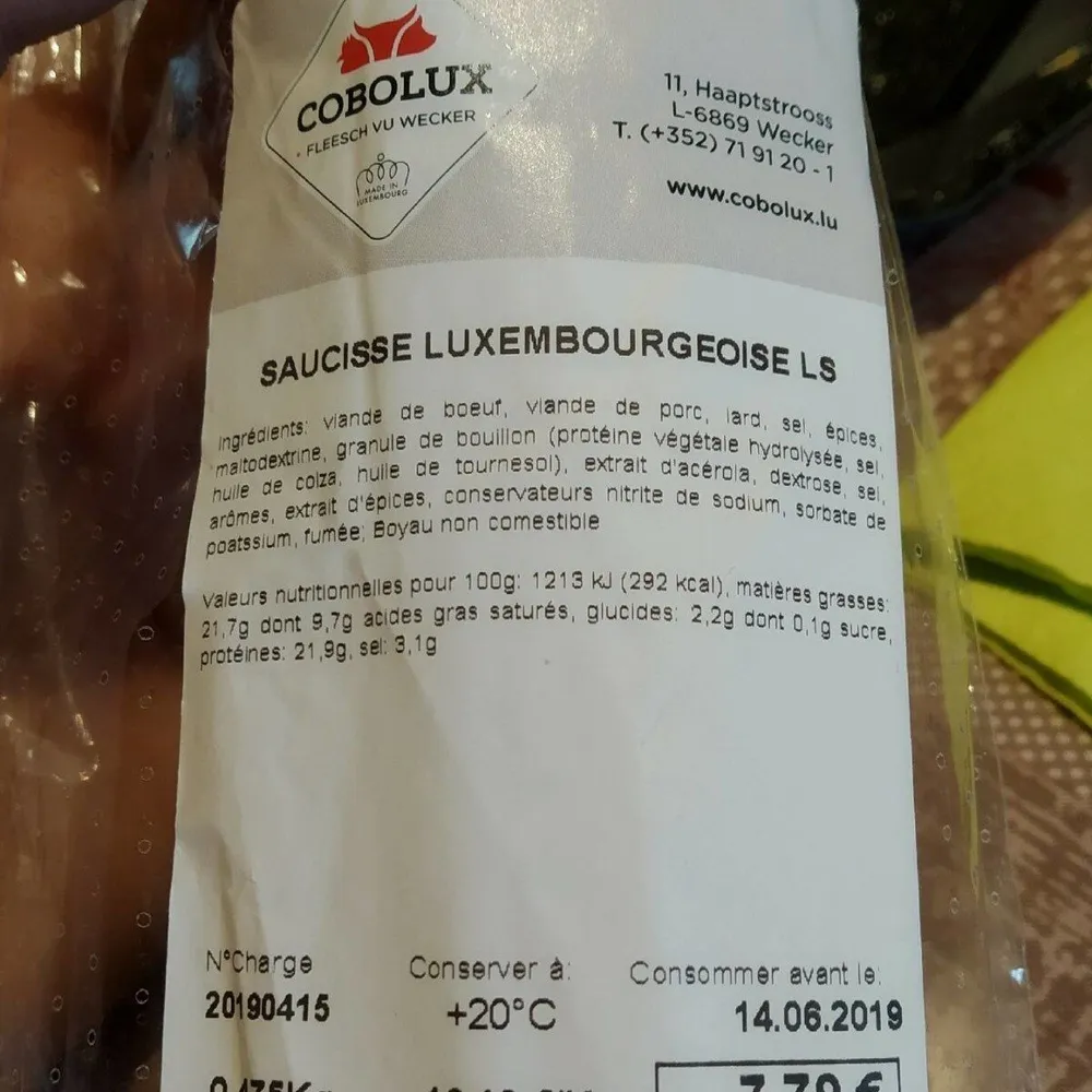 Saucisse luxembourgeoise