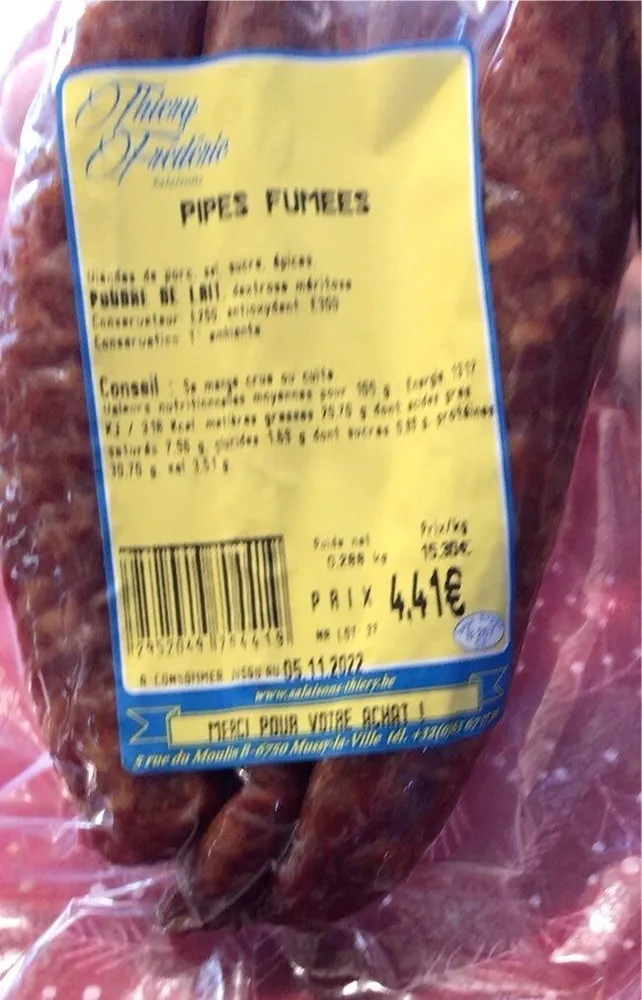 Pipe fumées