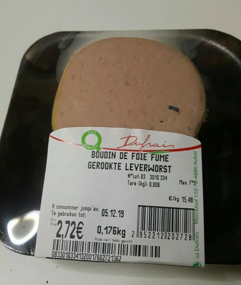 Boudin de foie fumé