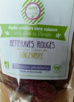 Petits crackers sans cuisson Betteraves rouge et gingembre