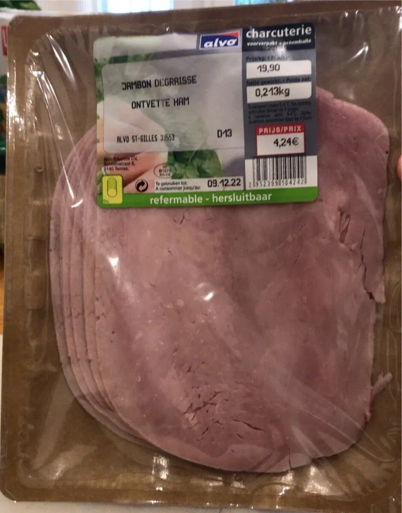 Jambon dégraissé