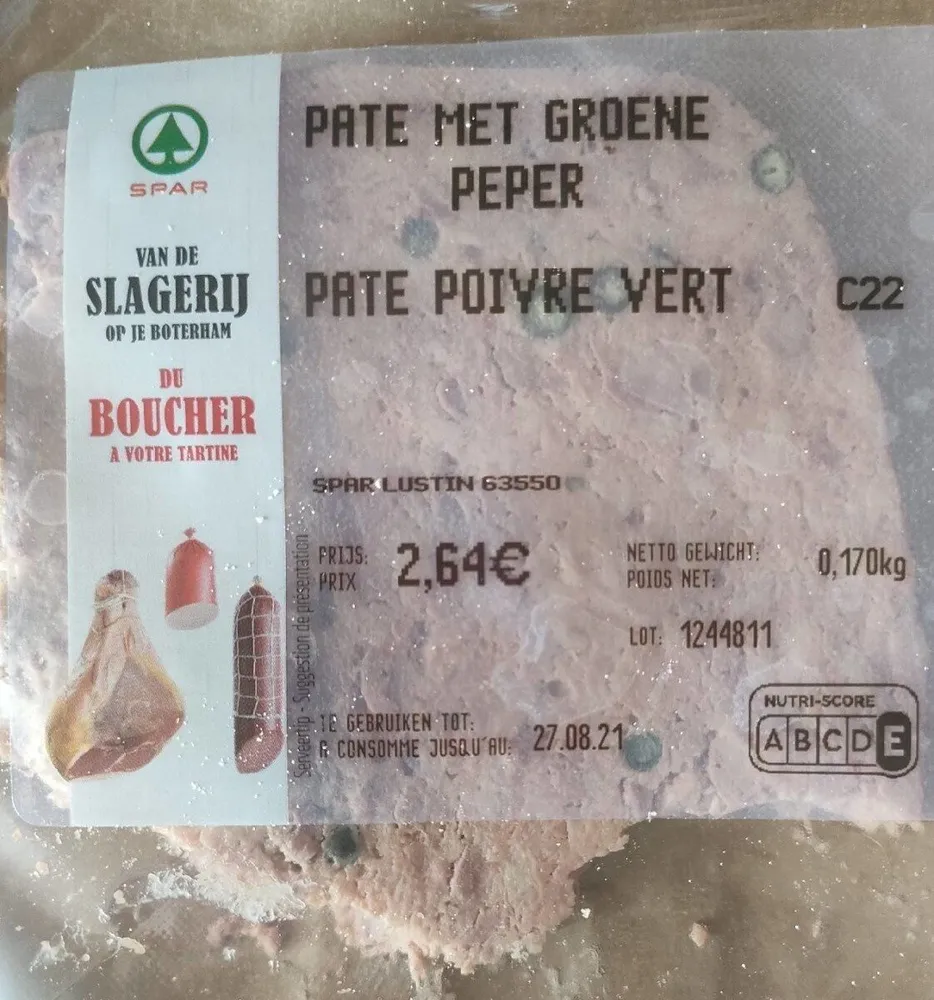 Pâté poivre vert