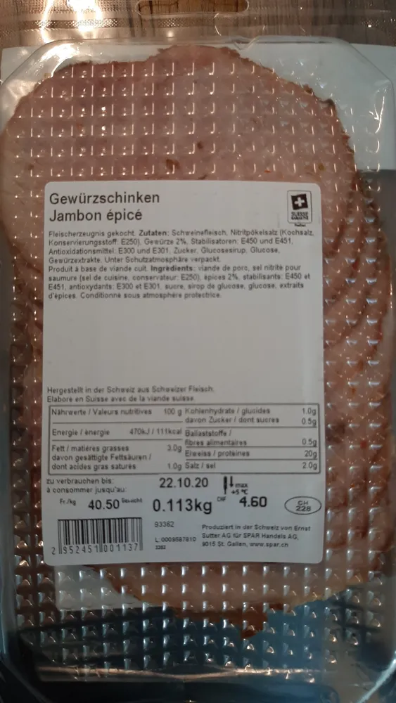 jambon épicé