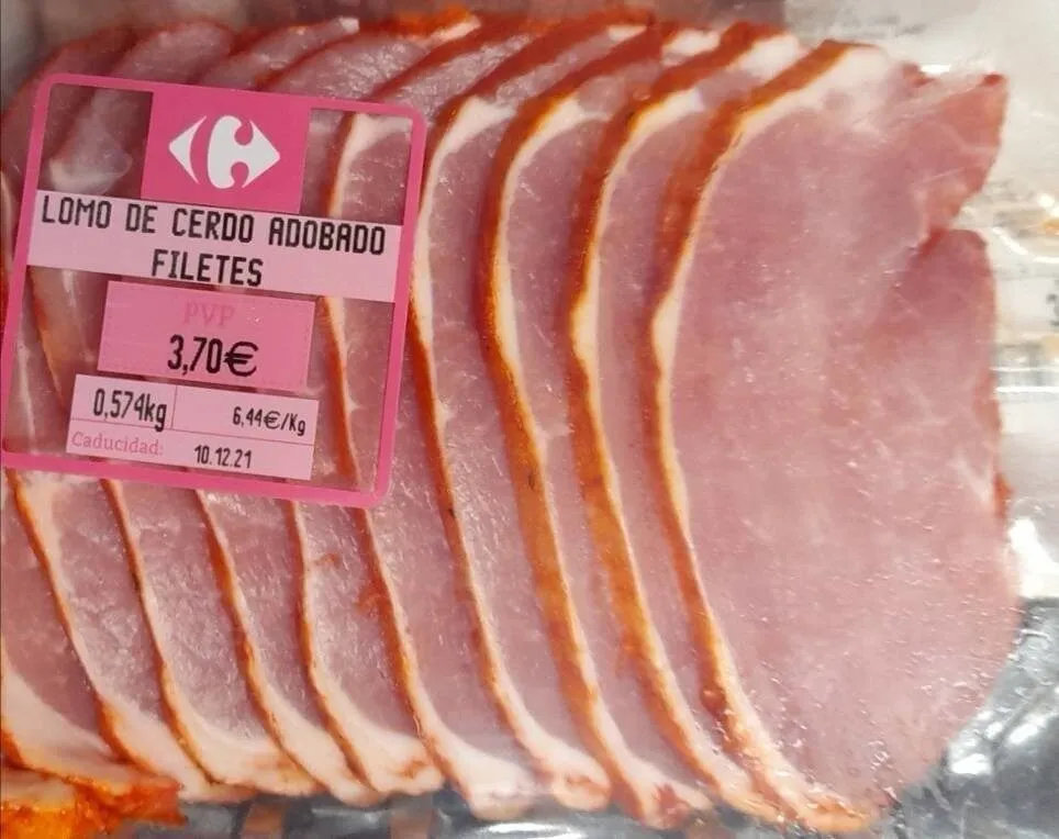 Lomo de cerdo adobado filetes