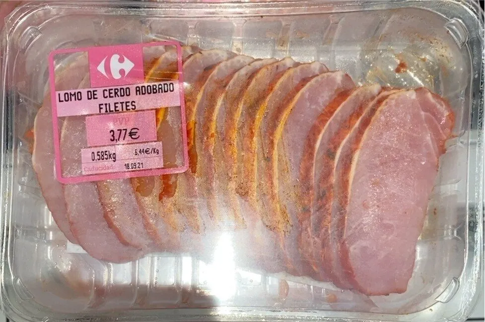 Lomo de cerdo adobado filetes