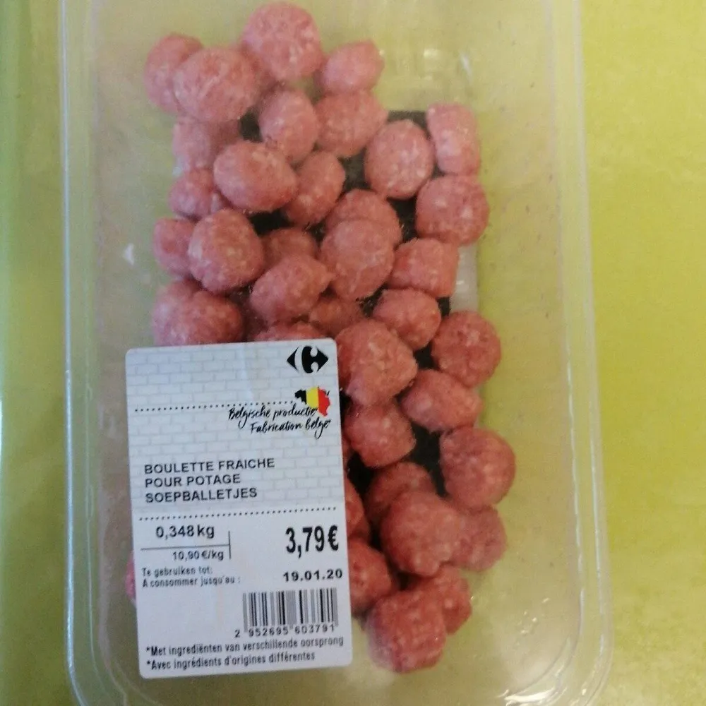 Boulette fraîche pour potage