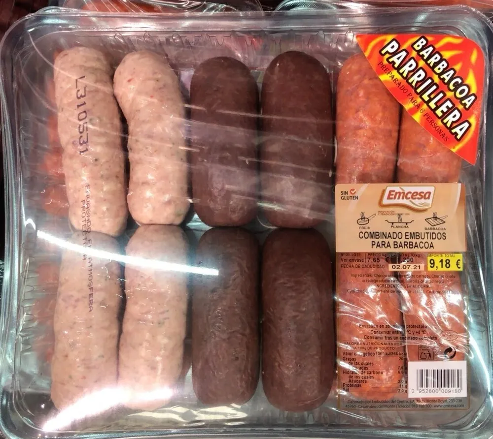 Combinado embutidos para barbacoa
