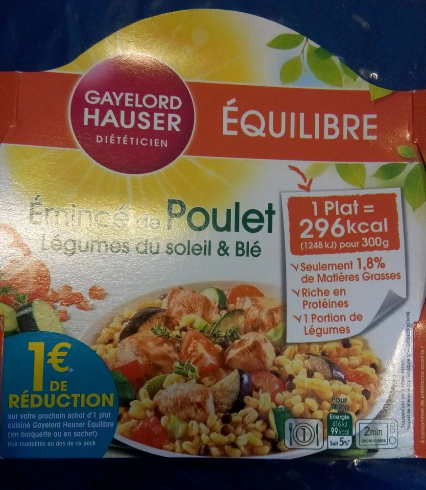 Lentilles cuisinees poulet et petits egumes