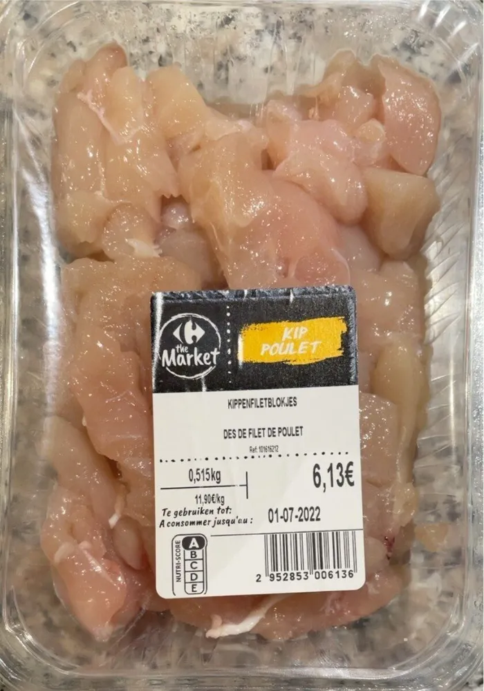 Dés dd filet de poulet