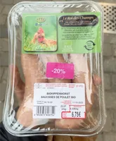 Saucisses de poulet bio