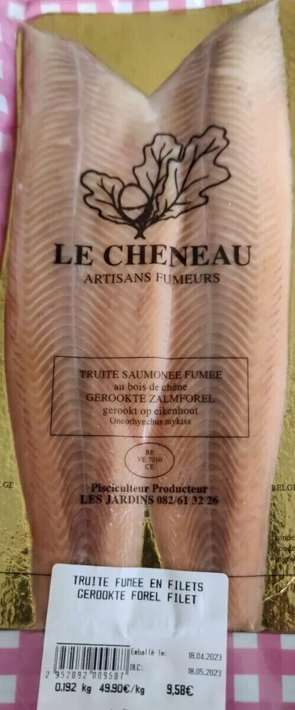 Truite saumonne fumée en filets