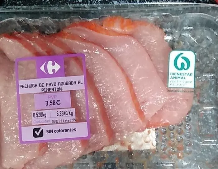 pechuga de pavo adobada al pimentón