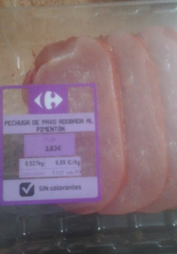 Pechuga de pavo adobada al pimentón