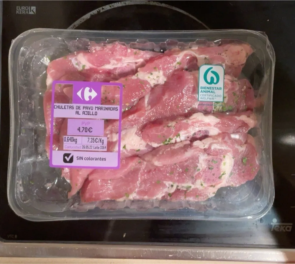 Chuletas de pavo al ajillo