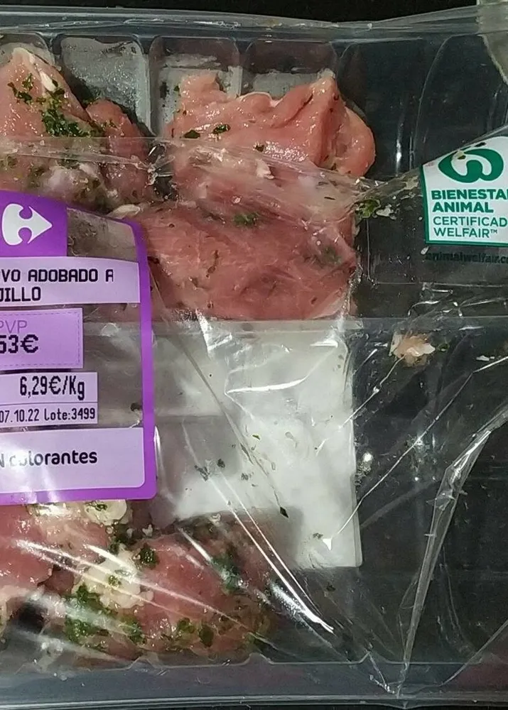 Estofado pavo  adobado al ajillo